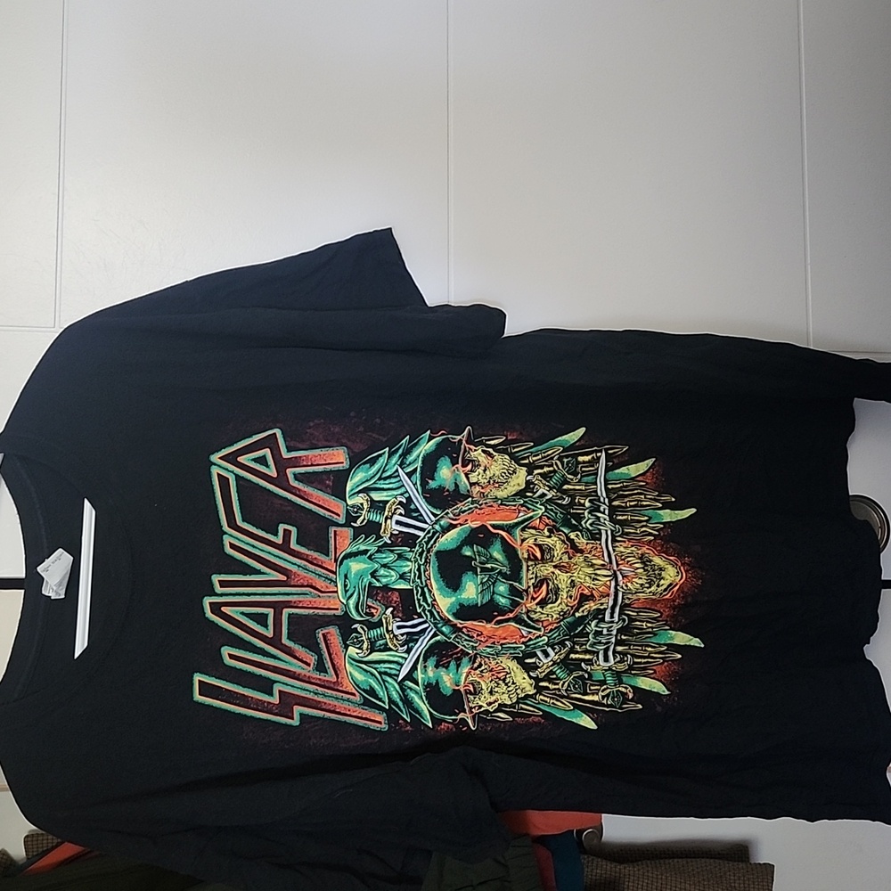 Slayer Gildan Size XL Vintage Band Heavy Metal Cotton T-Shirt in Black